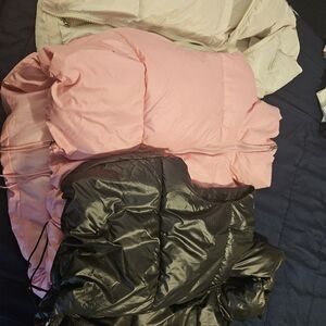 Pink,Black and Tan Puffer Vest